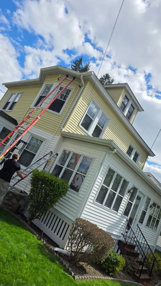New seamless run on a two-storey Biddeford home — Nature Guard Gutters, Biddeford ME